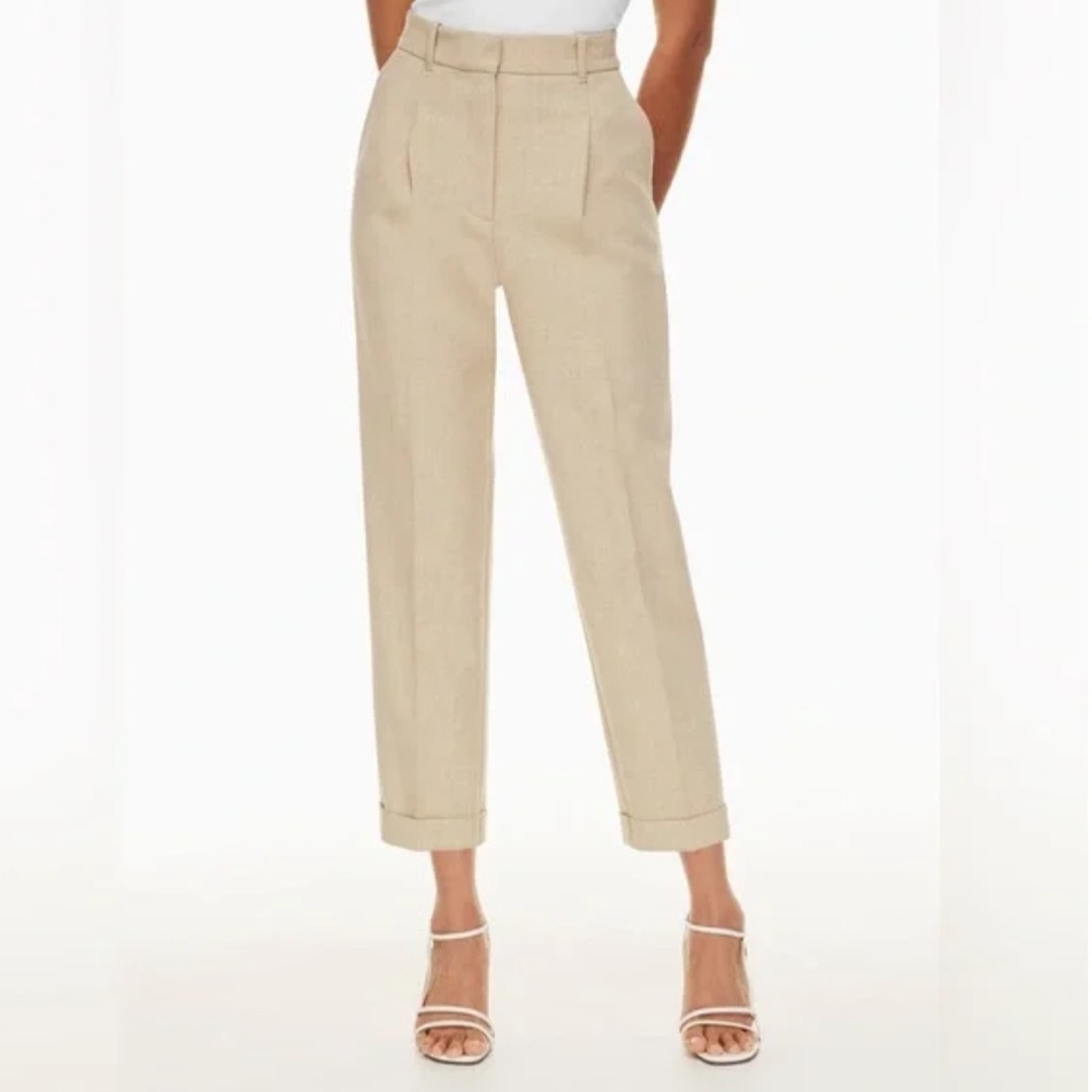 The Dashwood Heather Oatmeal Aritzia Wilfred Pants